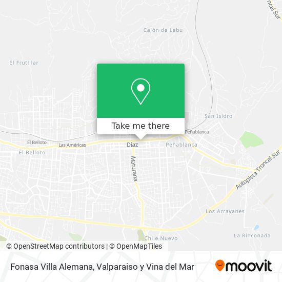 Fonasa Villa Alemana map