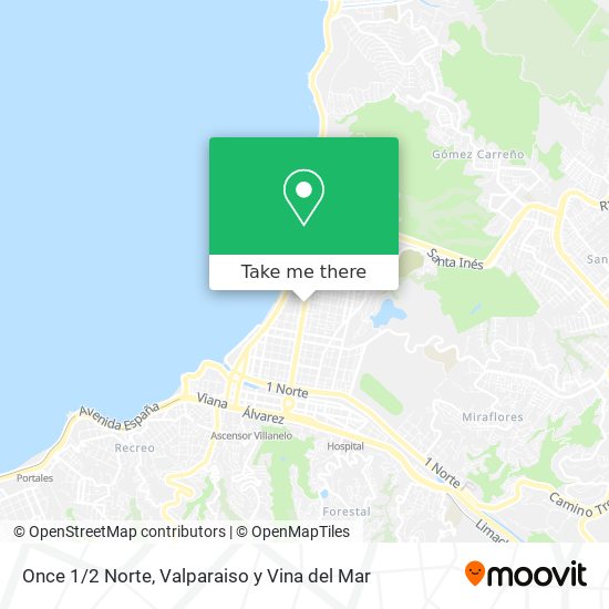 Once 1/2 Norte map