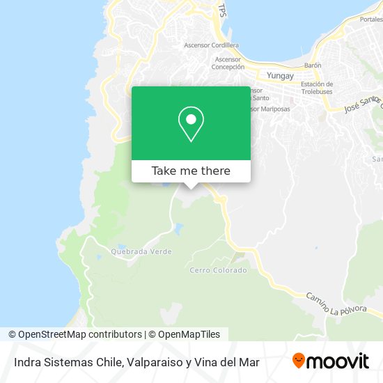 Indra Sistemas Chile map