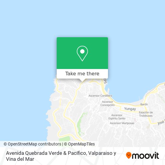 Avenida Quebrada Verde & Pacífico map