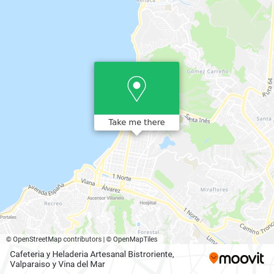 Cafeteria y Heladeria Artesanal Bistroriente map