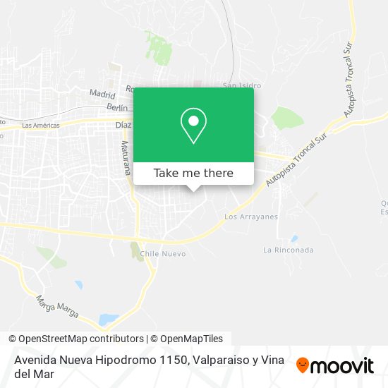 Avenida Nueva Hipodromo 1150 map