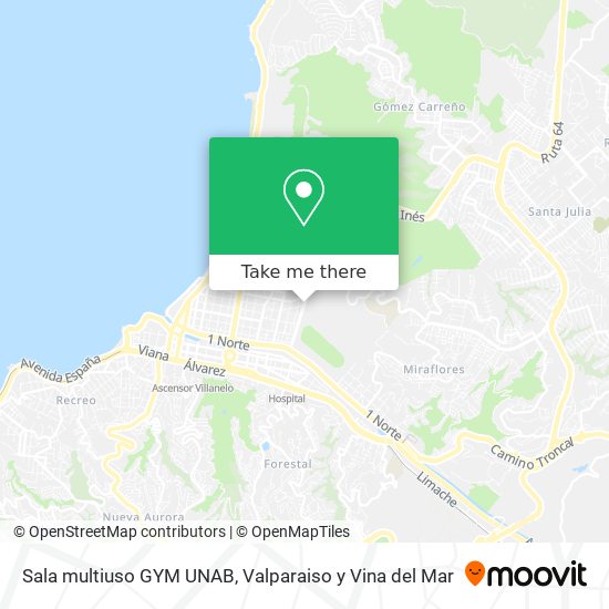 Sala multiuso GYM UNAB map