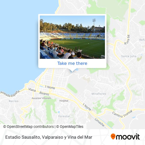 Estadio Sausalito map