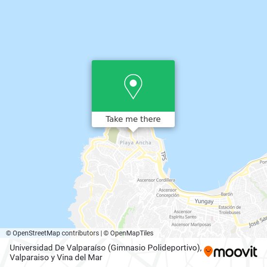 Mapa de Universidad De Valparaíso (Gimnasio Polideportivo)