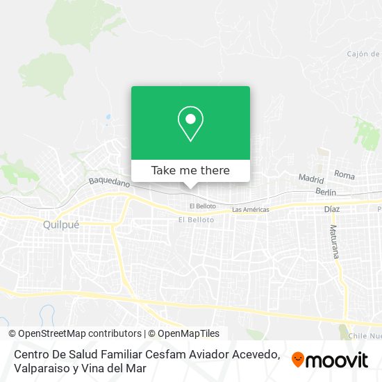 Mapa de Centro De Salud Familiar Cesfam Aviador Acevedo