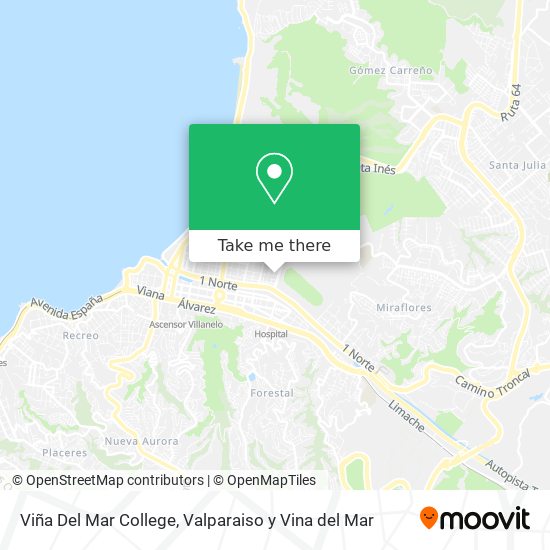 Mapa de Viña Del Mar College