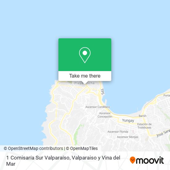 Mapa de 1 Comisaría Sur Valparaíso