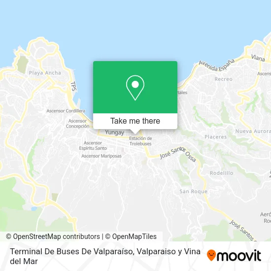 Mapa de Terminal De Buses De Valparaíso