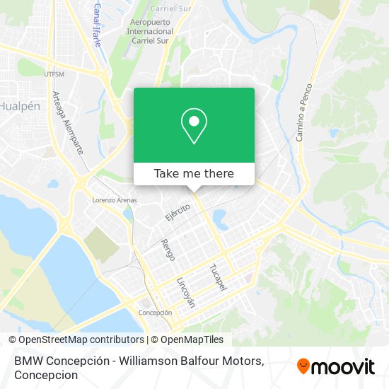 BMW Concepción - Williamson Balfour Motors map