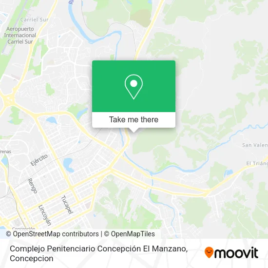 Mapa de Complejo Penitenciario Concepción El Manzano