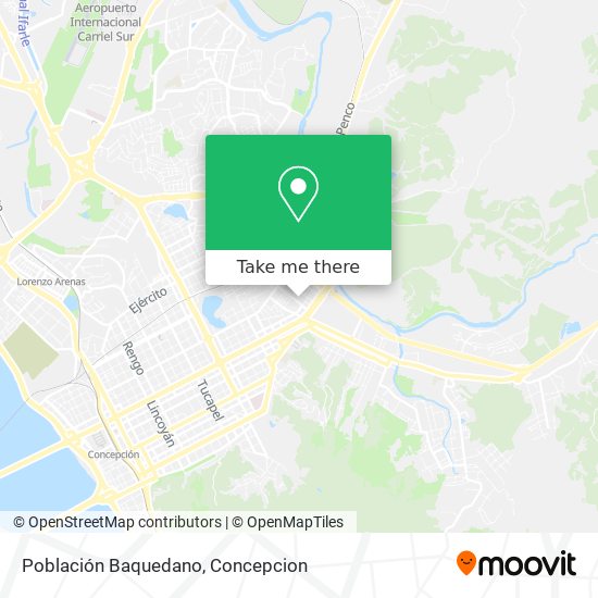 Población Baquedano map