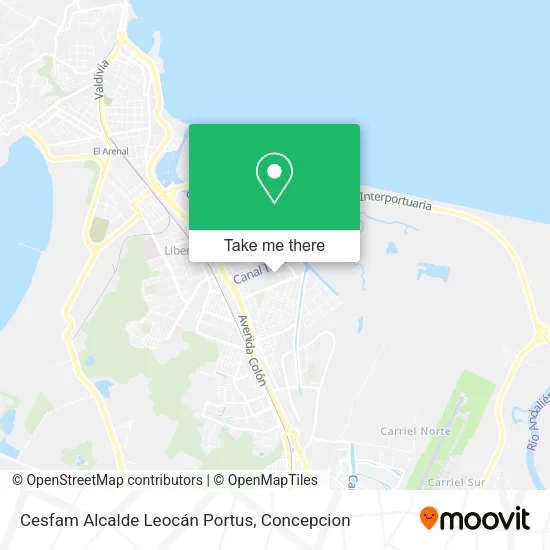 Mapa de Cesfam Alcalde Leocán Portus