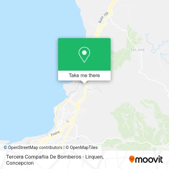 Mapa de Tercera Compañia De Bomberos - Lirquen
