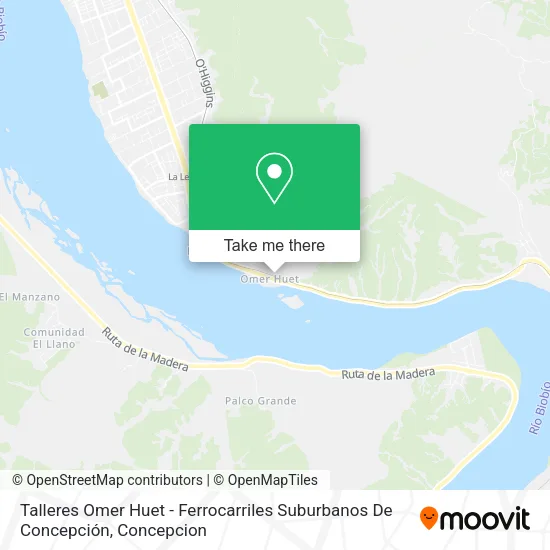 Mapa de Talleres Omer Huet - Ferrocarriles Suburbanos De Concepción