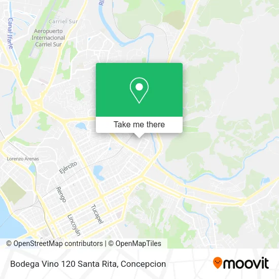 Mapa de Bodega Vino 120 Santa Rita