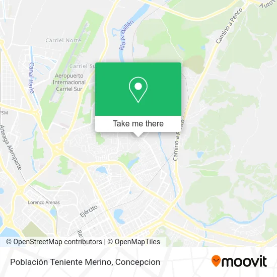 Mapa de Población Teniente Merino