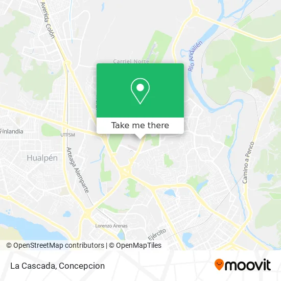 La Cascada map