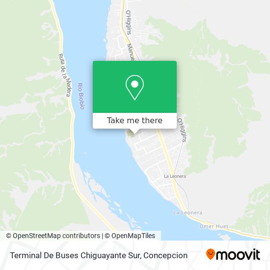 Mapa de Terminal De Buses Chiguayante Sur