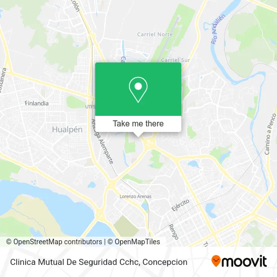 Mapa de Clinica Mutual De Seguridad Cchc