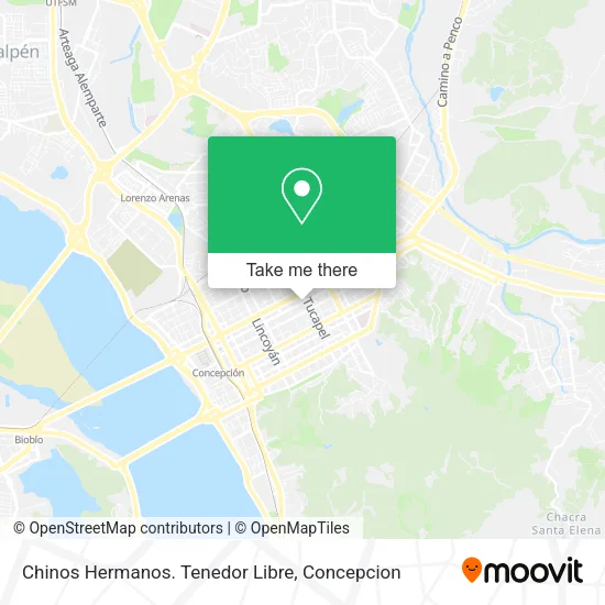 Mapa de Chinos Hermanos. Tenedor Libre