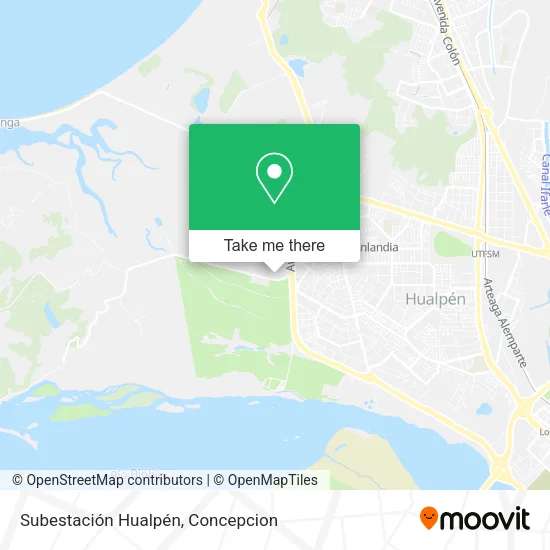Mapa de Subestación Hualpén