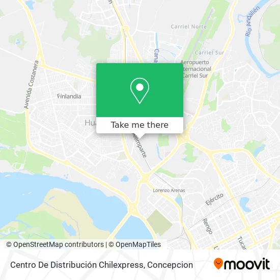 Mapa de Centro De Distribución Chilexpress