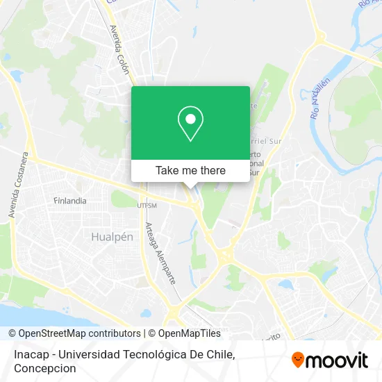 Mapa de Inacap - Universidad Tecnológica De Chile