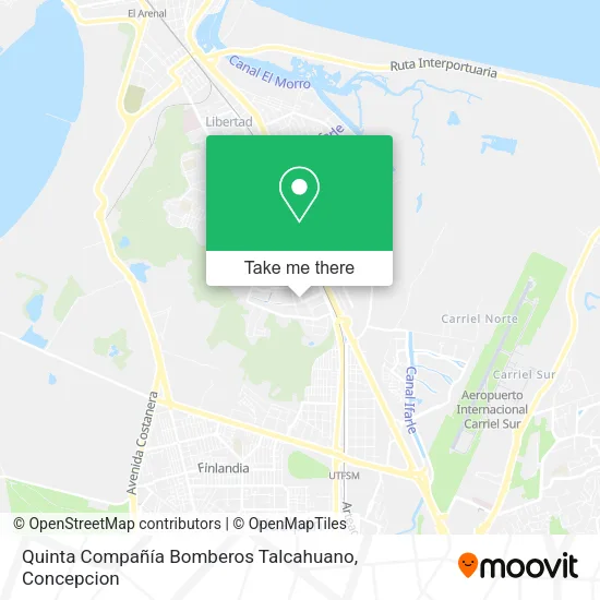 Mapa de Quinta Compañía Bomberos Talcahuano