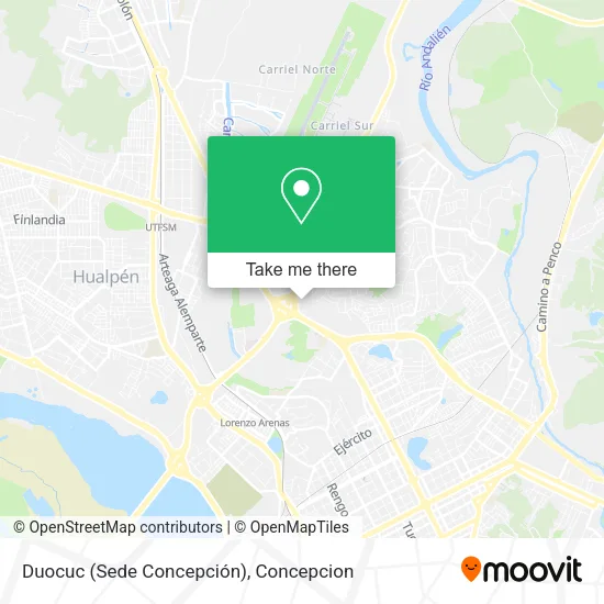 Mapa de Duocuc (Sede Concepción)