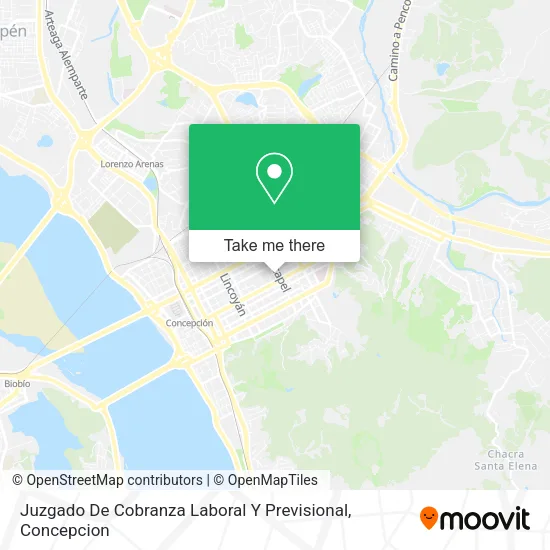 Mapa de Juzgado De Cobranza Laboral Y Previsional