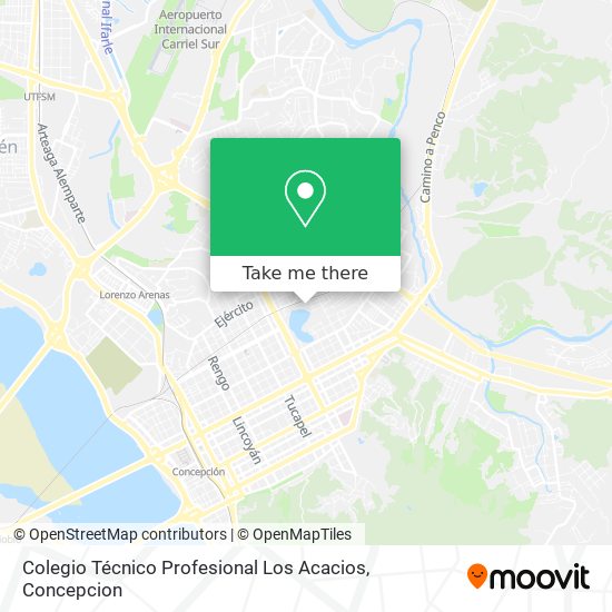 Mapa de Colegio Técnico Profesional Los Acacios