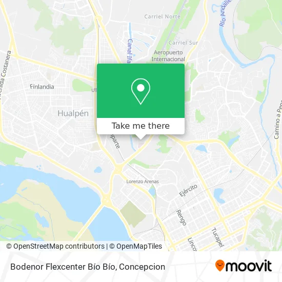 Bodenor Flexcenter Bío Bío map