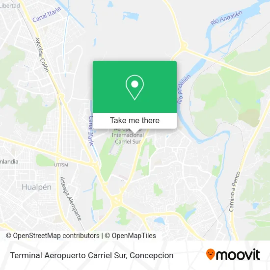 Mapa de Terminal Aeropuerto Carriel Sur