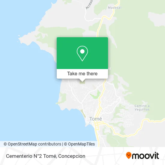 Mapa de Cementerio N°2 Tomé