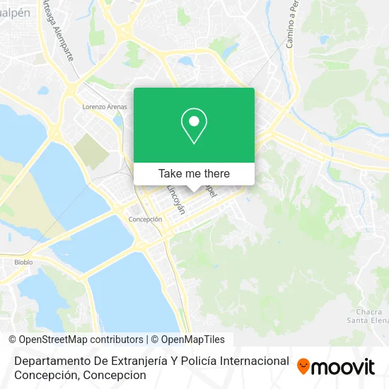 Mapa de Departamento De Extranjería Y Policía Internacional Concepción