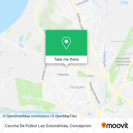 Cancha De Fútbol Las Golondrinas map