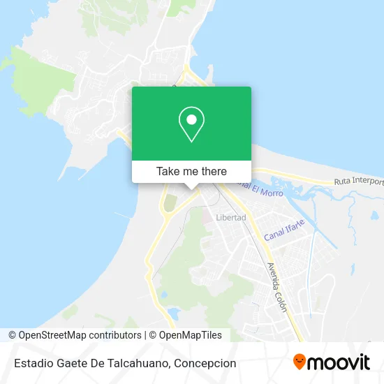 Mapa de Estadio Gaete De Talcahuano