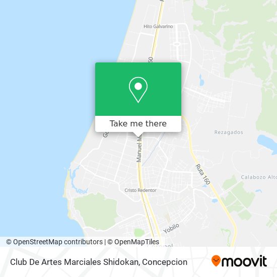 Mapa de Club De Artes Marciales Shidokan