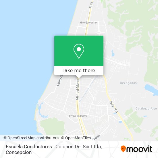 Mapa de Escuela Conductores : Colonos Del Sur Ltda