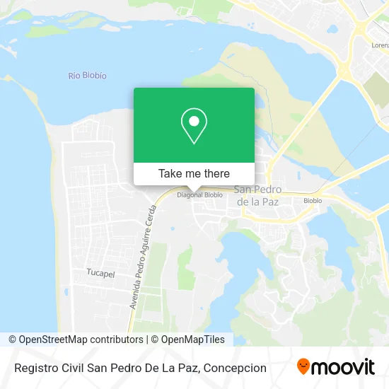 Mapa de Registro Civil San Pedro De La Paz