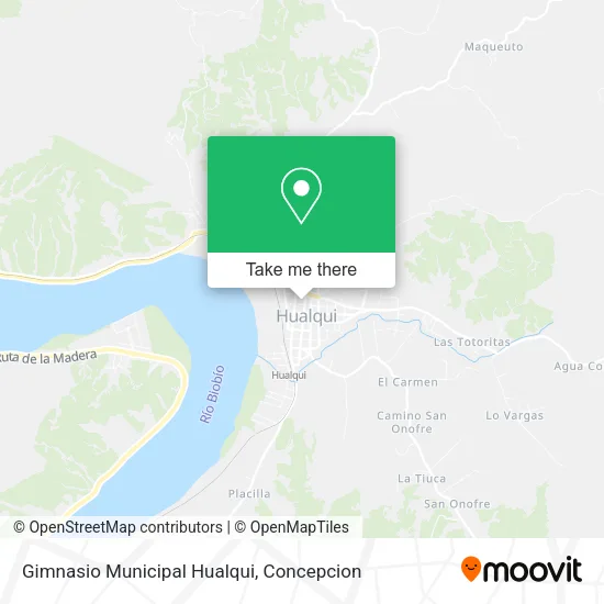 Mapa de Gimnasio Municipal Hualqui