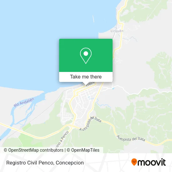 Mapa de Registro Civil Penco