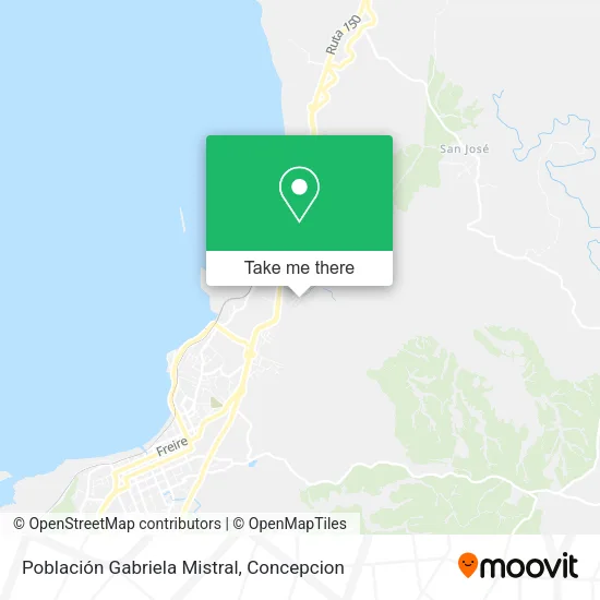 Población Gabriela Mistral map