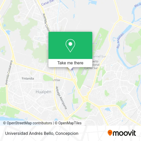 Mapa de Universidad Andrés Bello