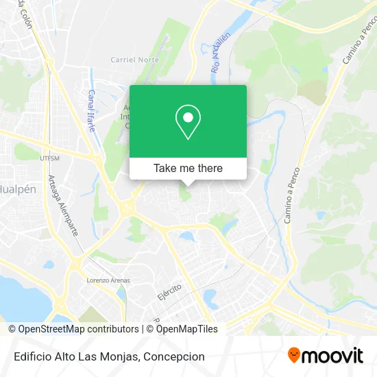 Mapa de Edificio Alto Las Monjas