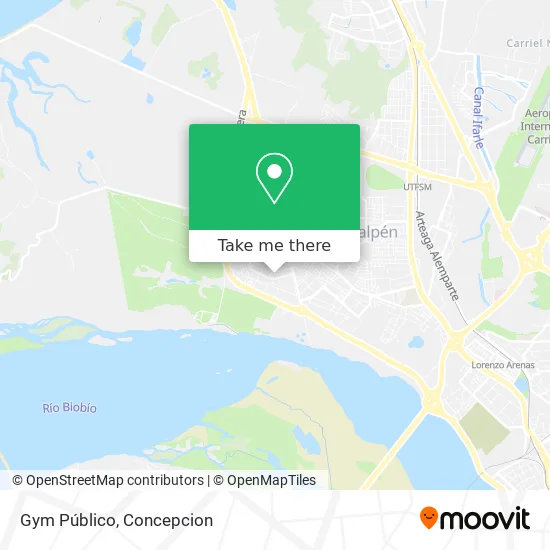 Gym Público map