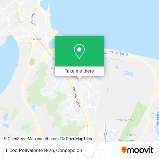 Mapa de Liceo Polivalente B-26