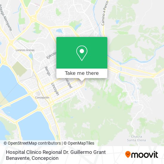 Hospital Clínico Regional Dr. Guillermo Grant Benavente map