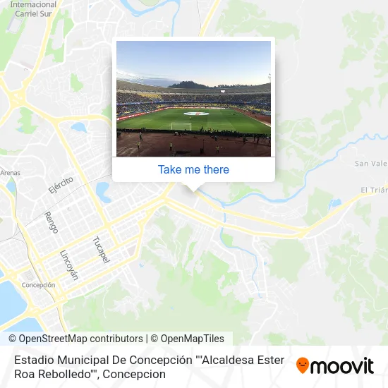 Mapa de Estadio Municipal De Concepción ""Alcaldesa Ester Roa Rebolledo""